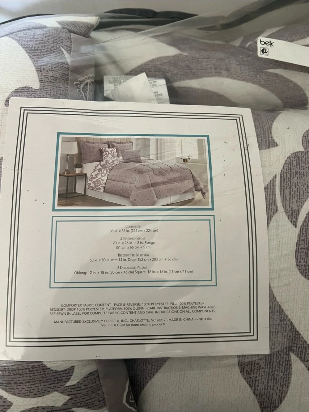 Modern Southern Home Viéndome Reversible Queen Comforter Set New Open Packaging